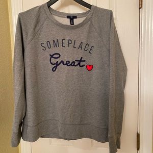 Gently used GAP gray super comfy sweatshirt. Size XL.